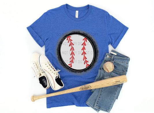 Baseball Black Background -DTF