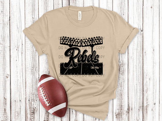 Rebels Football Field BLK - DTF