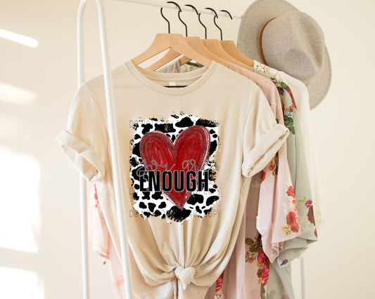 You Are Enough Cow Print - DTF