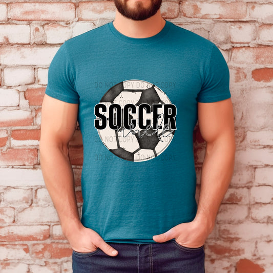 Soccer Uncle White Outline -DTF