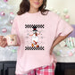 Snowman Ornament Retro Checkered Christmas - DTF