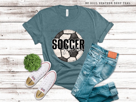 Soccer Sister White Outline -DTF