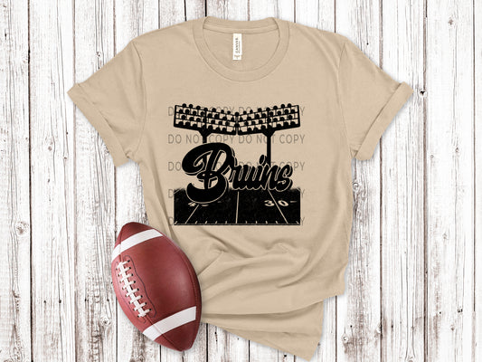Bruins Football Field BLK - DTF