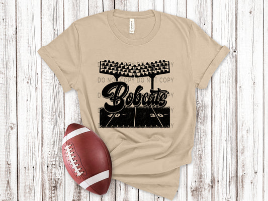 Bobcats Football Field BLK - DTF