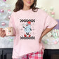 Blue Snowman Retro Checkered Christmas - DTF