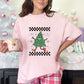 Rock On Christmas Tree Retro Checkered Christmas - DTF