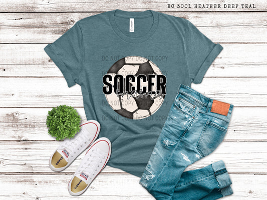 Soccer Mama White Outline -DTF