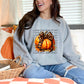 I Love Fall Most Of All Pumpkin With Orange Plaid Bow - DTF