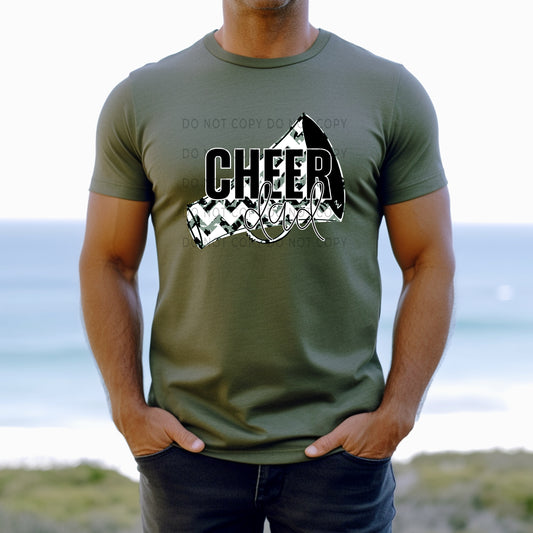 Cheer Dad White Outline -DTF