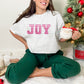 Joy Pink Faux Embroidery Sequin - DTF