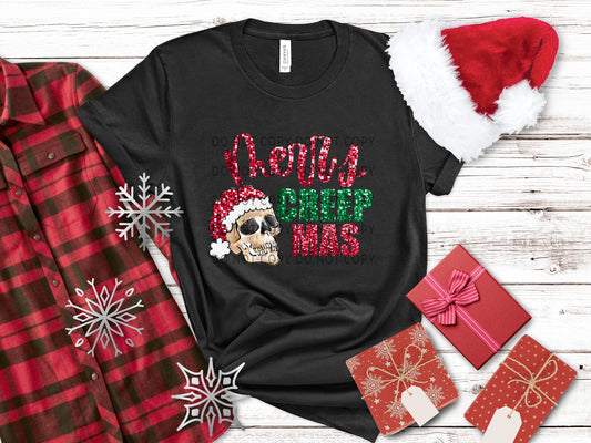 Merry Creepmas Faux Sequins - DTF