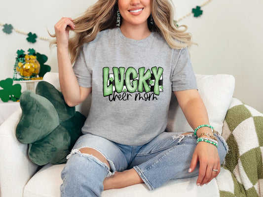 Lucky Cheer Mom Checkered - DTF