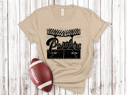 Panthers Football Field BLK - DTF