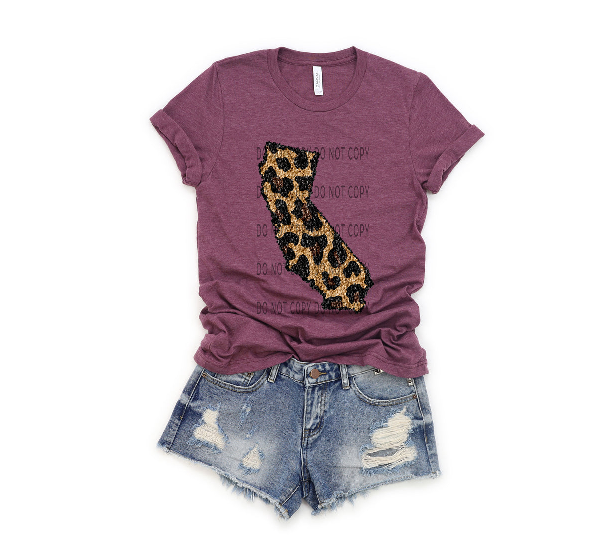 Leopard Sequin State (ALL STATES)-DTF