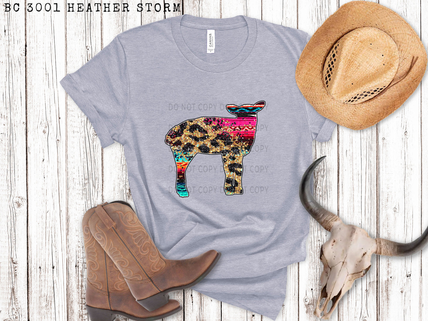 Faux Sequin Leopard And Serape Calf - DTF