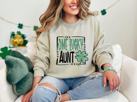 One Lucky Aunt Leopard - DTF