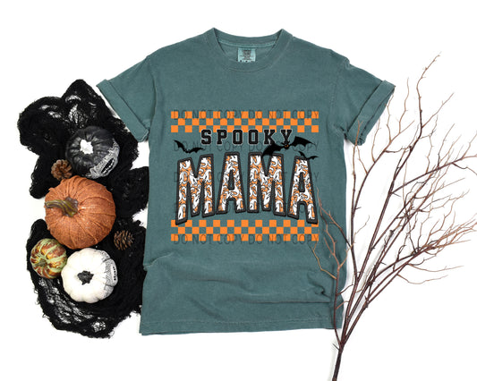 Spooky Mama Faux Embroidery Checkered - DTF