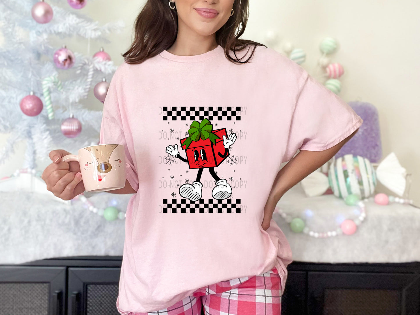 Present Retro Checkered Christmas - DTF