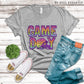 Game Day Football Helmet Rainbow Leopard Faux Embroidery - DTF