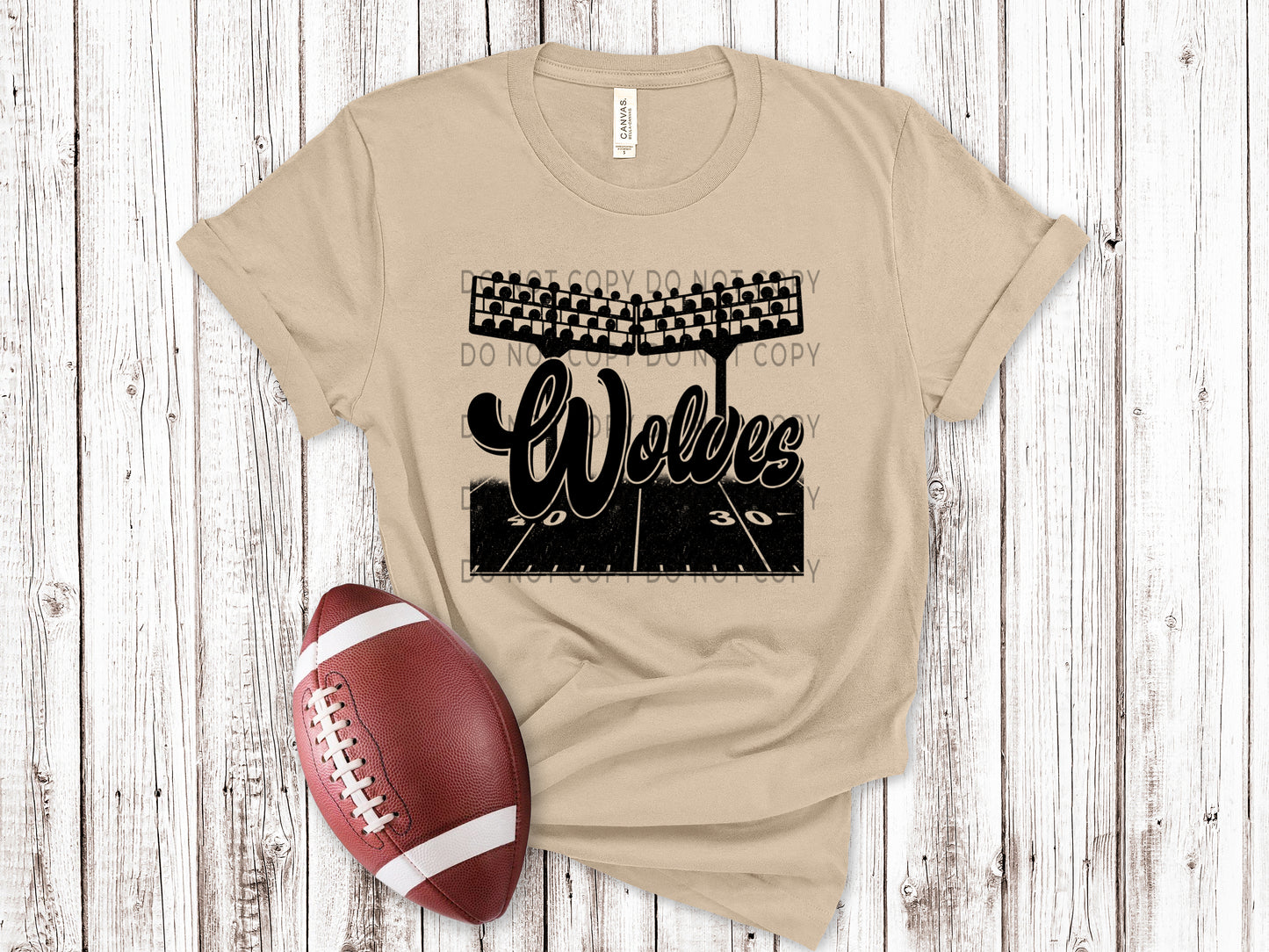 Wolves Football Field BLK - DTF