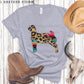 Faux Sequin Leopard And Serape Lamb - DTF