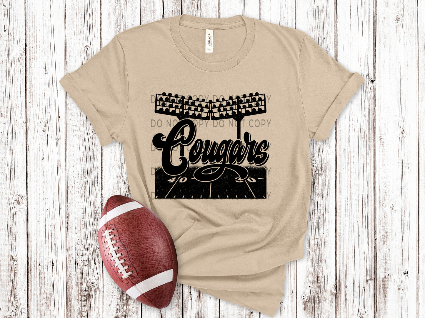 Cougars Football Field BLK - DTF