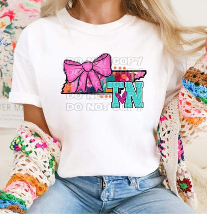 Mixed Paint With Bow States (ALL STATES)-DTF
