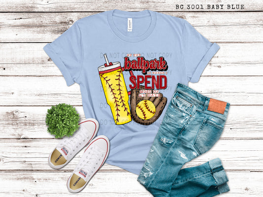 At The Ballpark Softball Tumbler - DTF