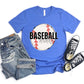 Baseball Daddy White Outline -DTF