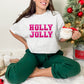 Holly Jolly Hot Pink Faux Embroidery Sequin - DTF