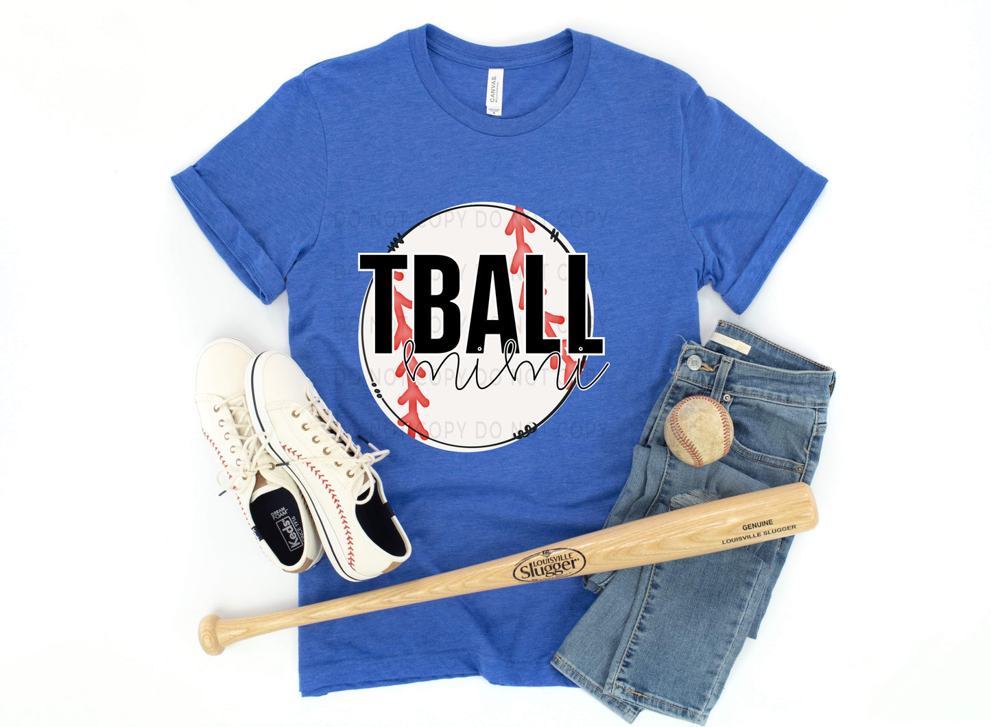 T Ball Mimi White Outline -DTF