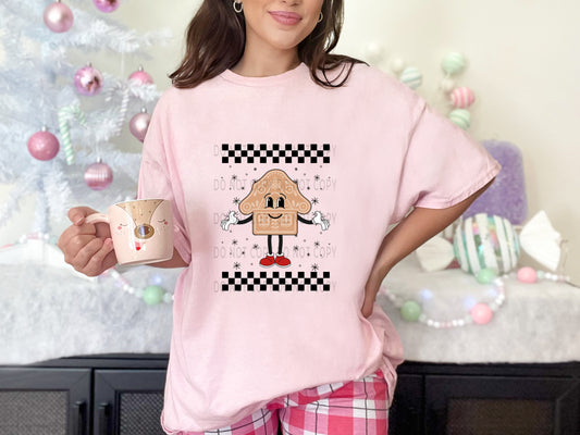 Gingerbread House Retro Checkered Christmas - DTF