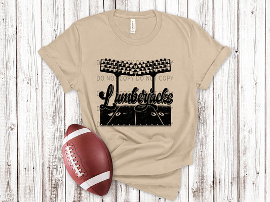 Lumberjacks Football Field BLK - DTF