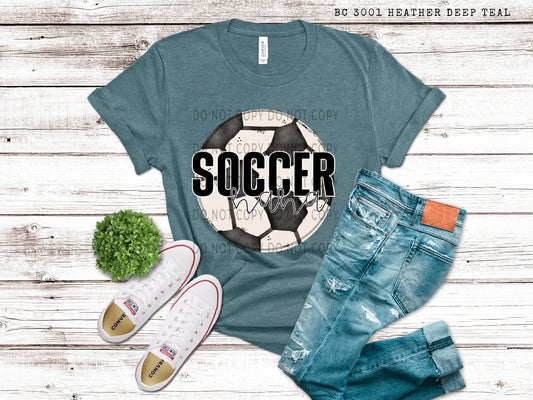 Soccer Nana White Outline -DTF