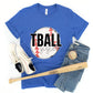T Ball Sister White Outline -DTF