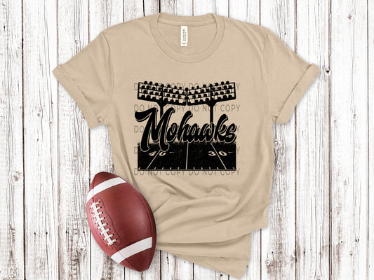 Mohawks Football Field BLK - DTF