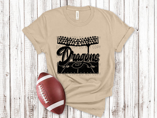 Dragons Football Field BLK - DTF