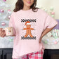 Gingerbread Man Retro Checkered Christmas - DTF
