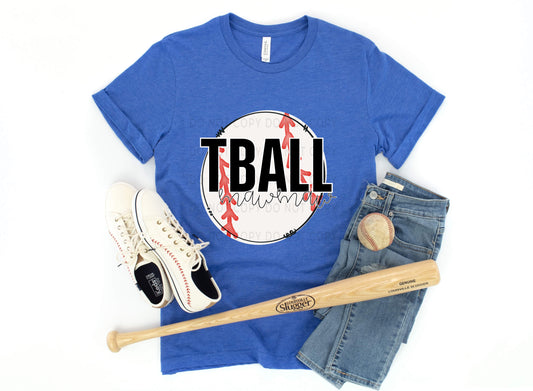 T Ball Mawmaw White Outline -DTF