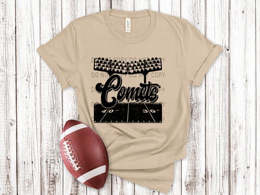 Comets Football Field BLK - DTF
