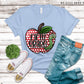 Fifth Grade Teacher Polka Dot Apple -DTF