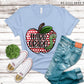 Third Grade Teacher Polka Dot Apple -DTF