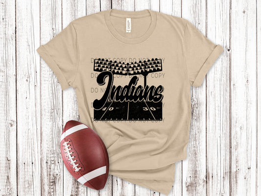 Indians Football Field BLK - DTF