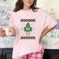 Christmas Tree With Heart Hands Retro Checkered Christmas - DTF