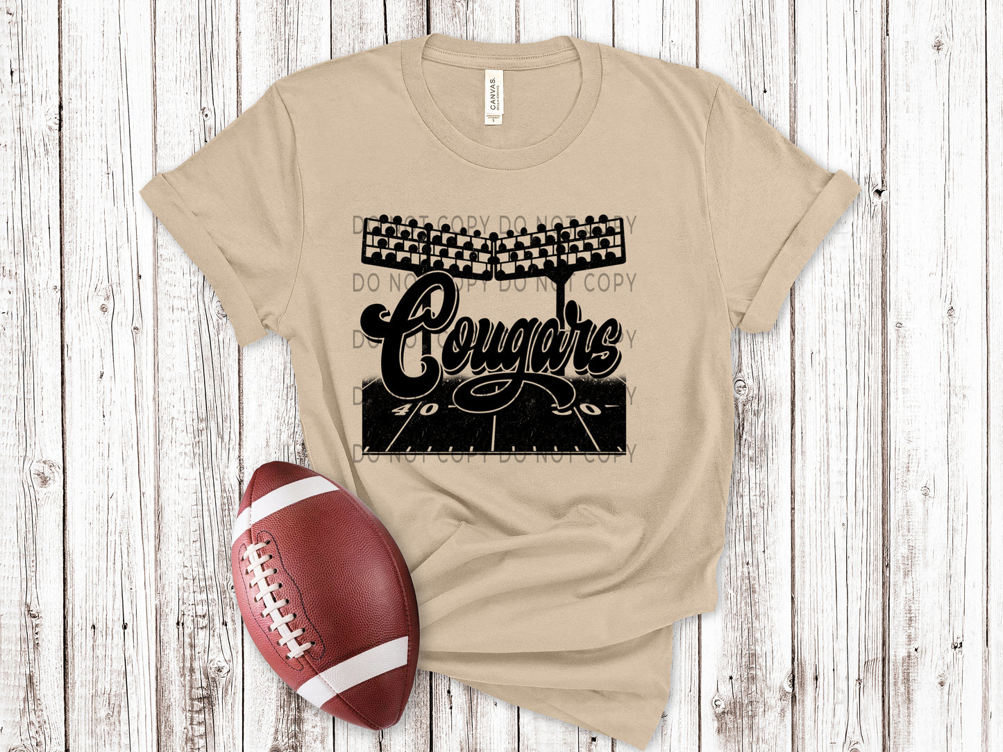 Cougars Football Field BLK - DTF