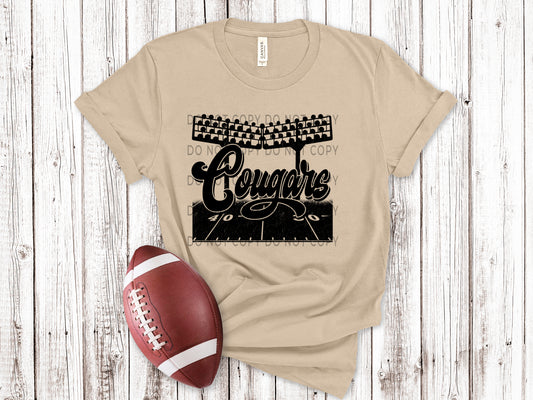 Cougars Football Field BLK - DTF