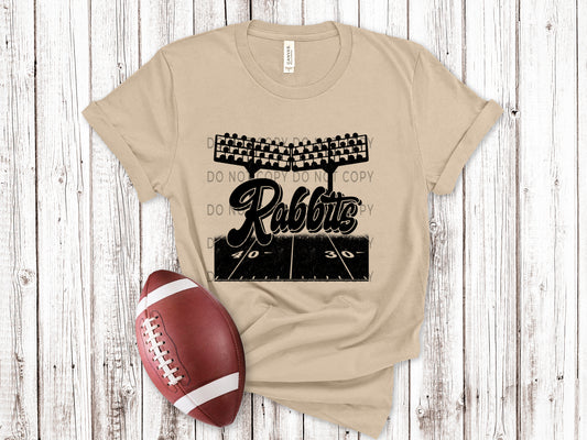 Rabbits Football Field BLK - DTF