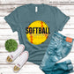Softball Mommy White Outline -DTF