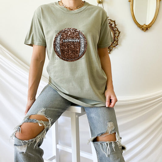 Football Faux Sequin Appliqué - DTF