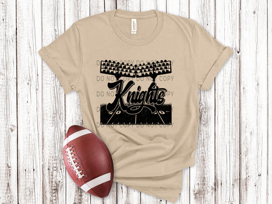 Knights Football Field BLK - DTF